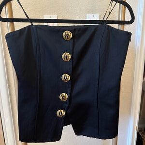 Zara gold button top